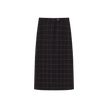 Button Wool Straight Skirt