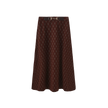 Belted Plaid Wool Skirt