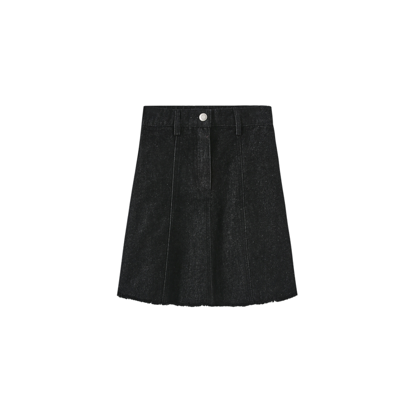 Denim Paneled Skirt