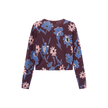 Floral Burgundy Knit Cardigan