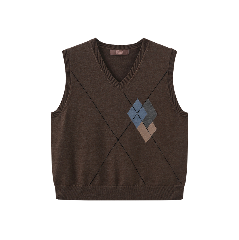 Argyle Knit Vest