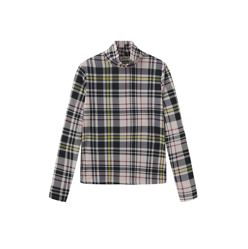 Plaid Fitted Turtlenecks