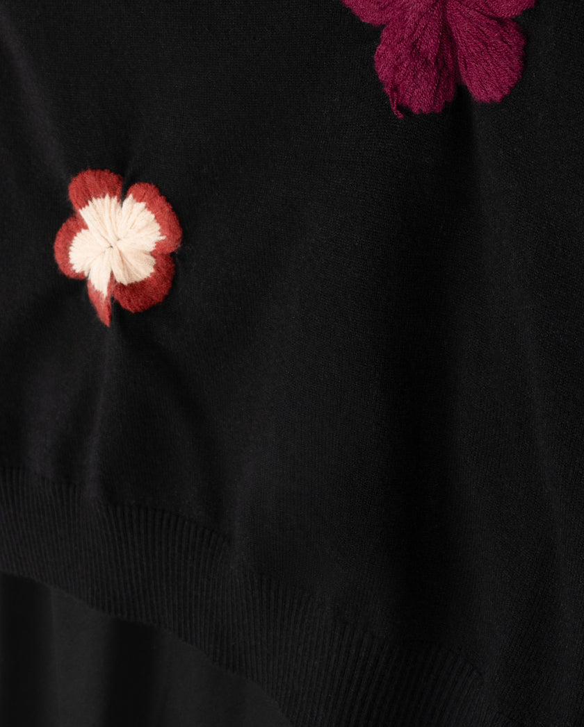 Slip Dress With Floral Sweater
