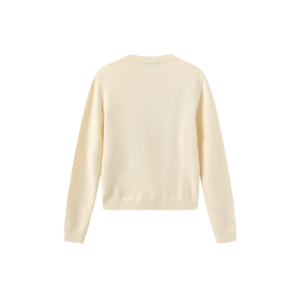 Sewed Flower Sweater