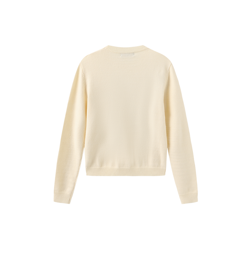 Sewed Flower Sweater