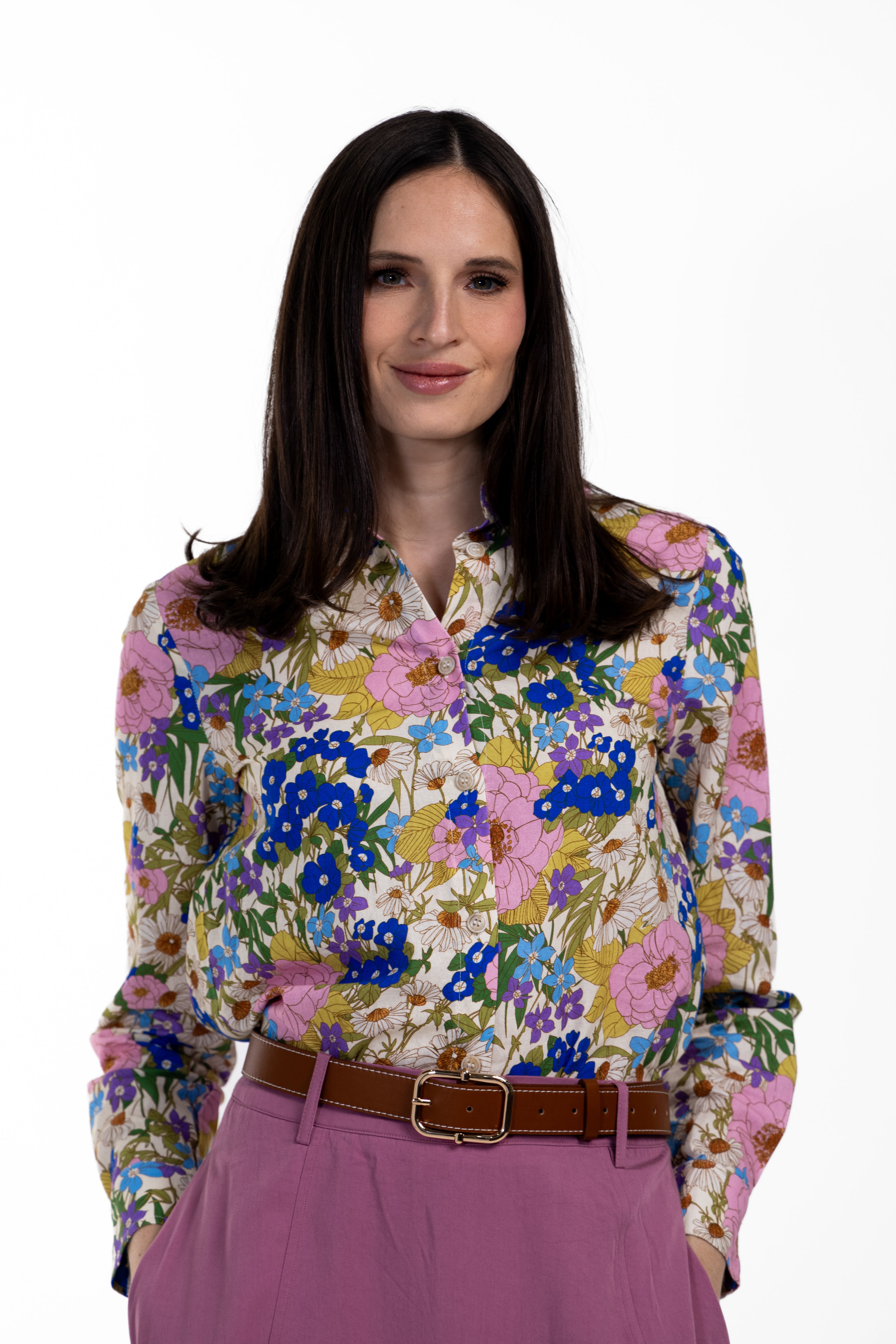 Printed Linen Blouse