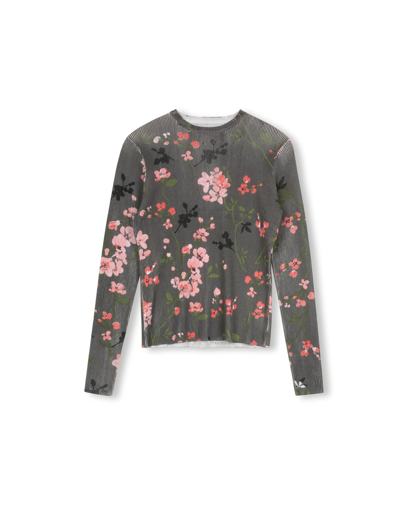 Paisley Ribbed Knit Top