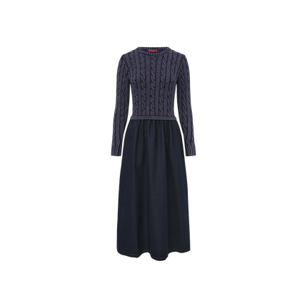 Cable Knit Top Combo Dress