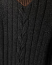 Thick Center Cable Knit Sweater
