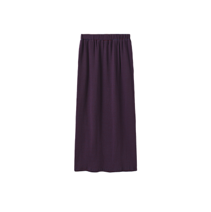 Swan Stripe Elastic Maxi Skirt