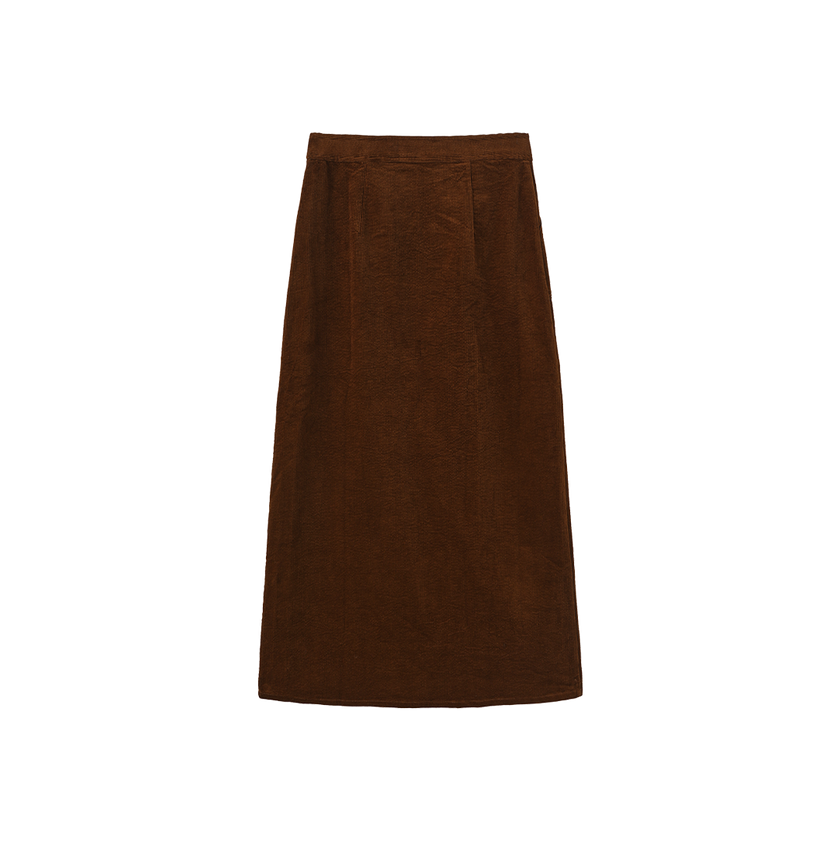 Corduroy Front Fly Skirt