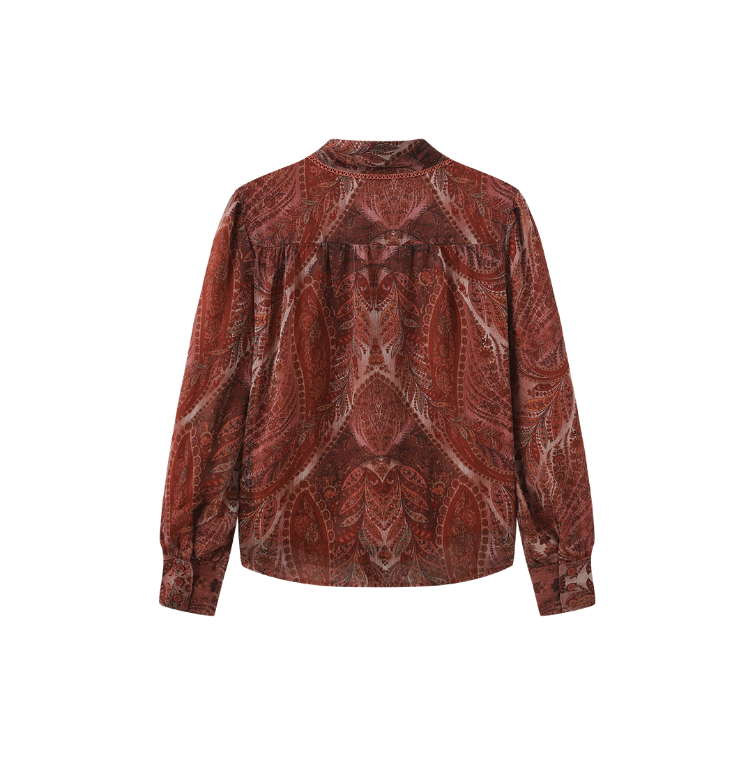 Sheer Printed Blouse