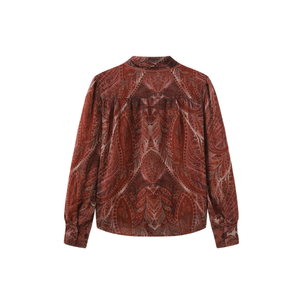 Sheer Printed Blouse