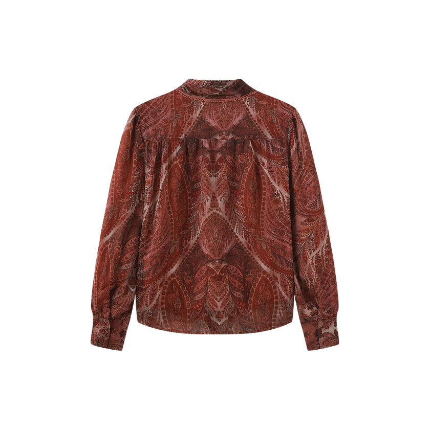 Sheer Printed Blouse