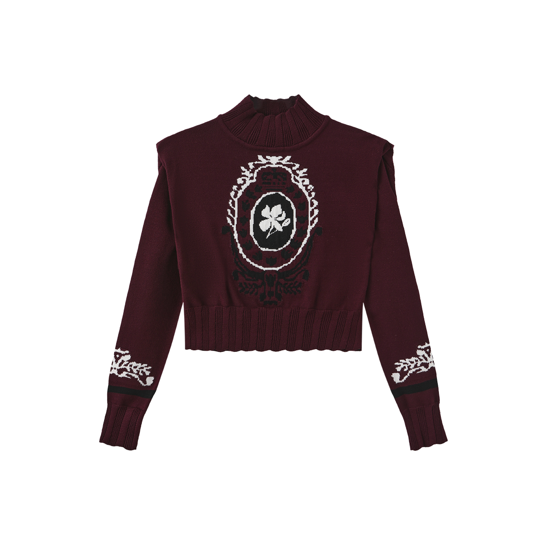 Crest Knit Turtleneck Sweater