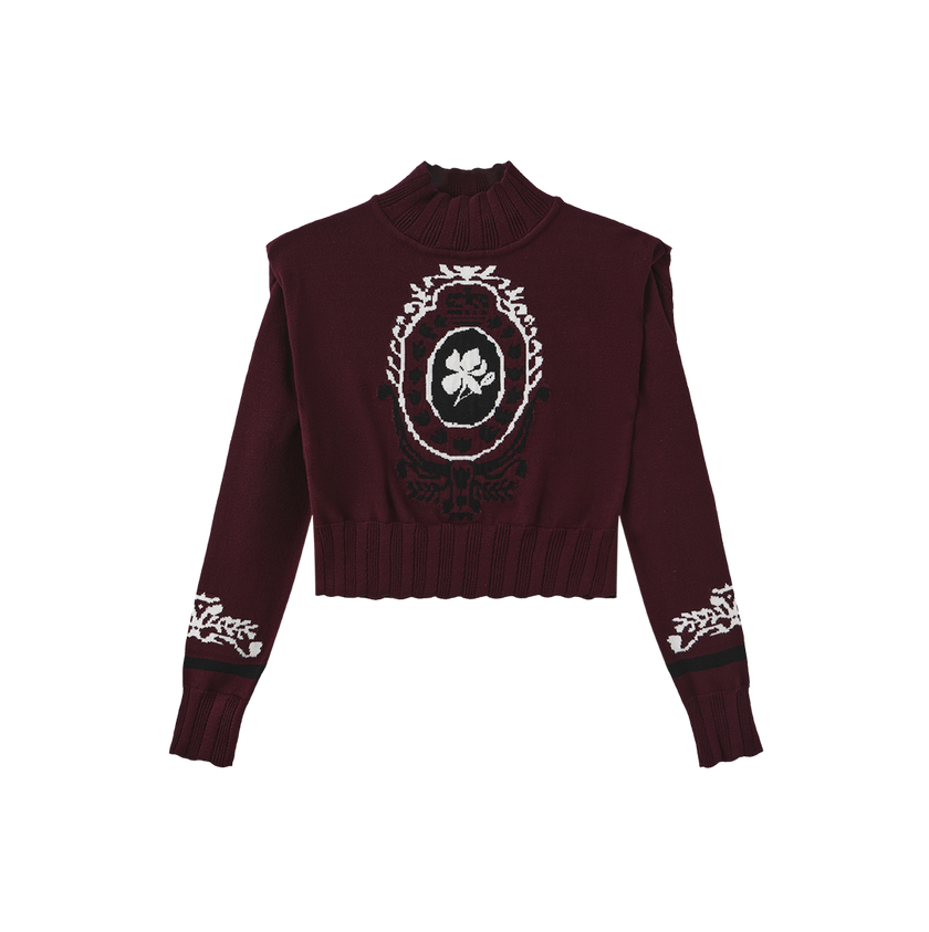 Crest Knit Turtleneck Sweater