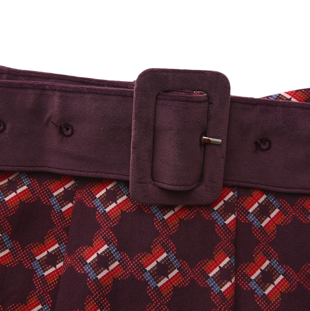Glazer Belted Printed Skirt