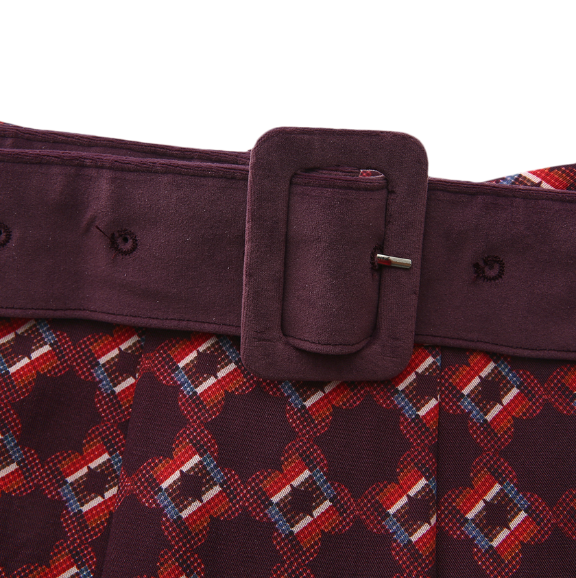 Glazer Belted Printed Skirt