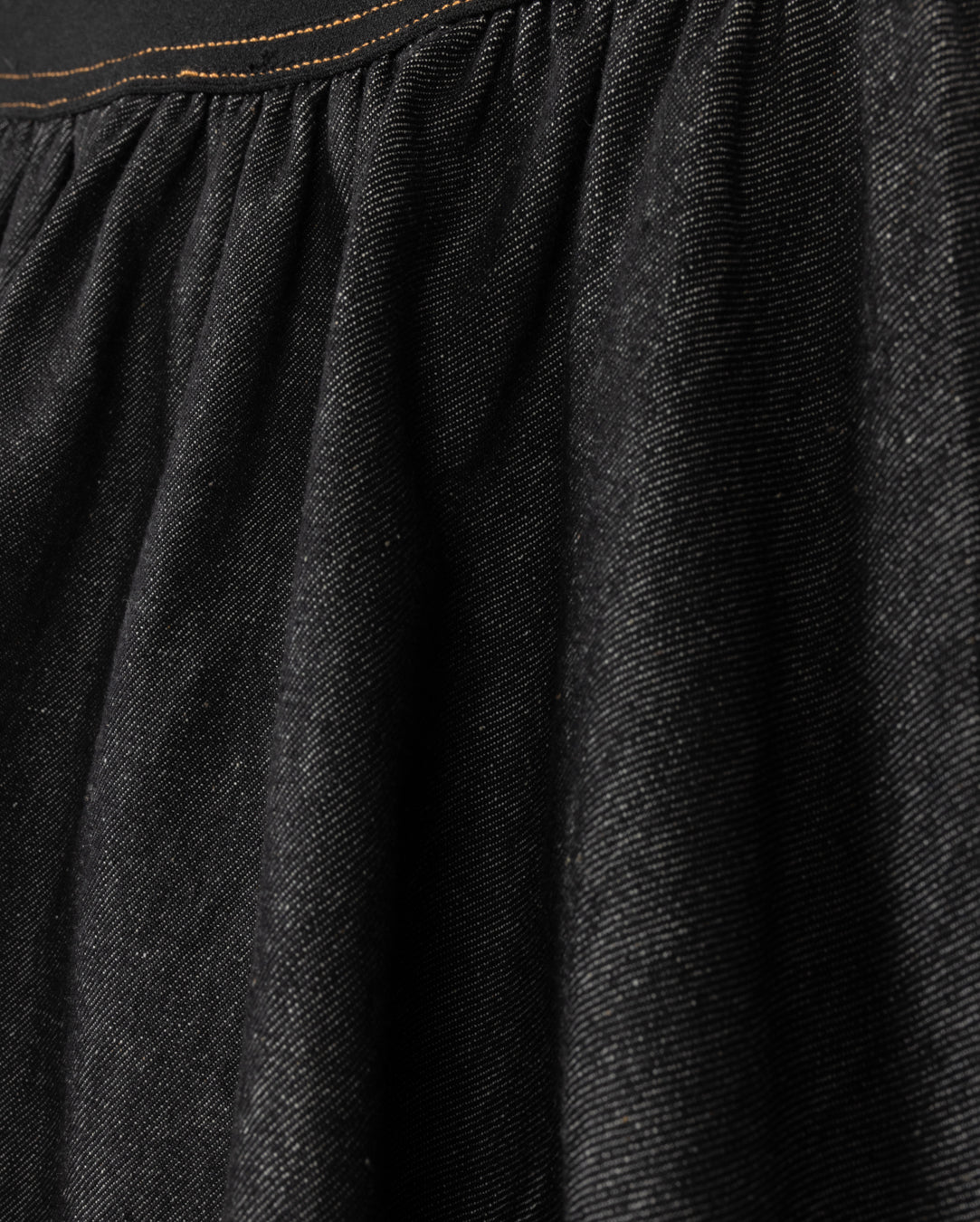 Denim Wide Elastic Band Skirt