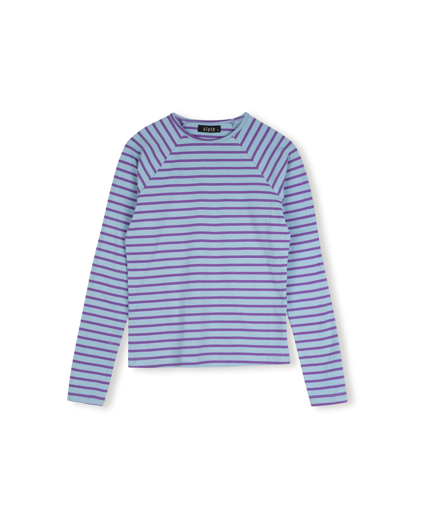 Striped Raglan Sleeve Tee