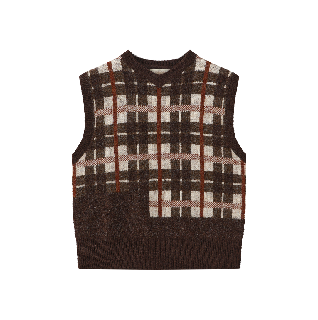 Mohair Plaid Vest