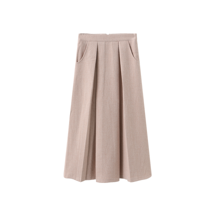 Shan Pocket And Pleat Midi Skirt
