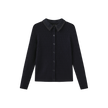 Cable Knit Contrast Fabric Cardigan