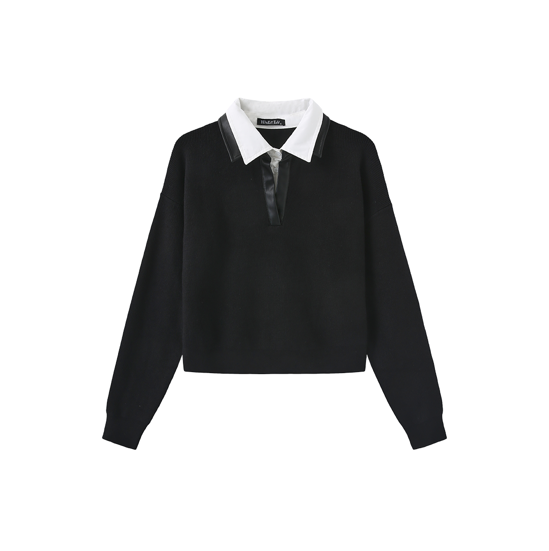 Attached Collared Sweater