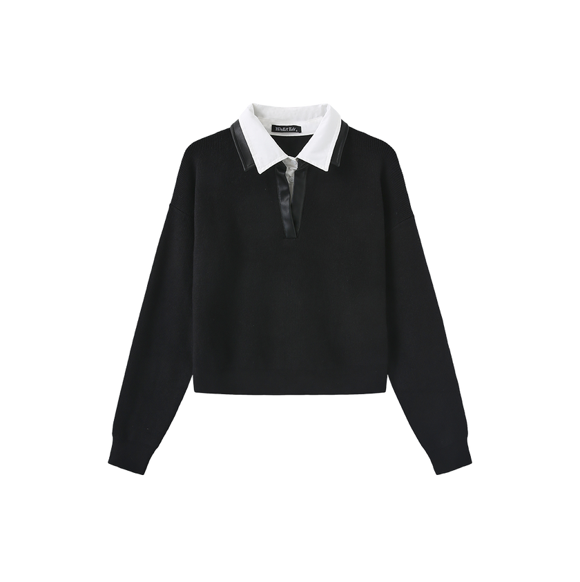 Attached Collared Sweater