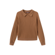 Cable Knit Flat Collar Sweater
