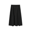 Denim Front Fly Midi Skirt