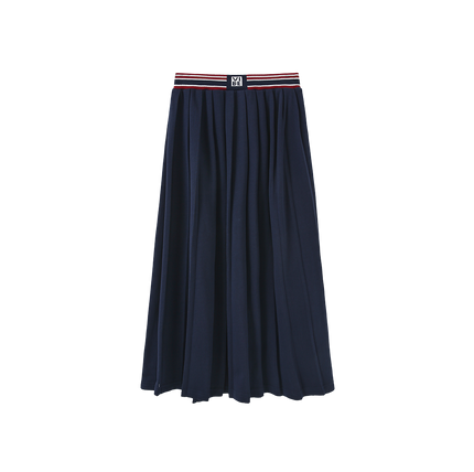 Sweatshirt Pleated Midi Skirt