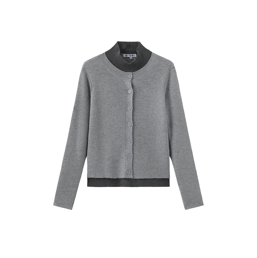 Contrast Tank Cardigan