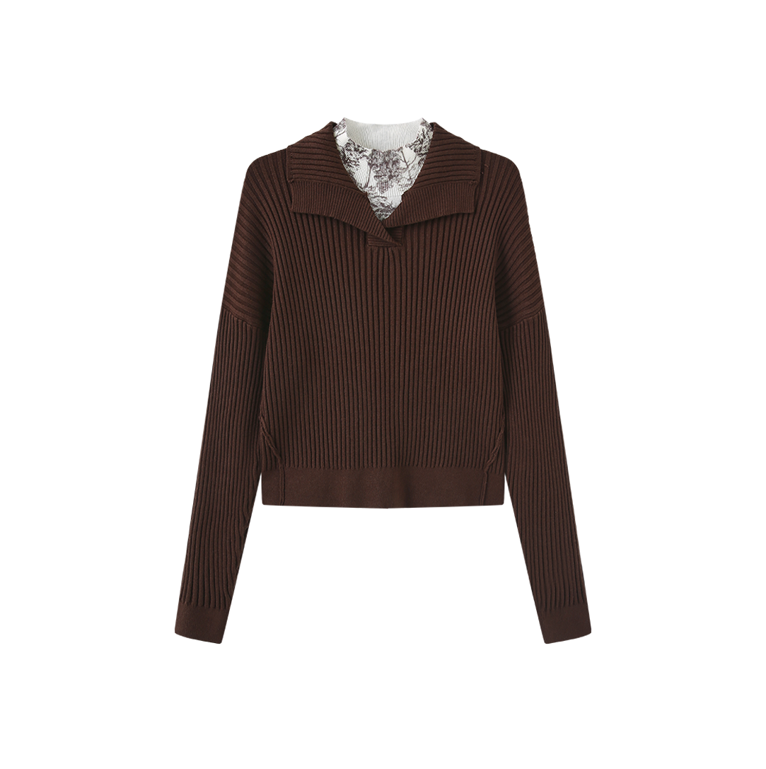 Ribbed Knit Turtleneck Sweater