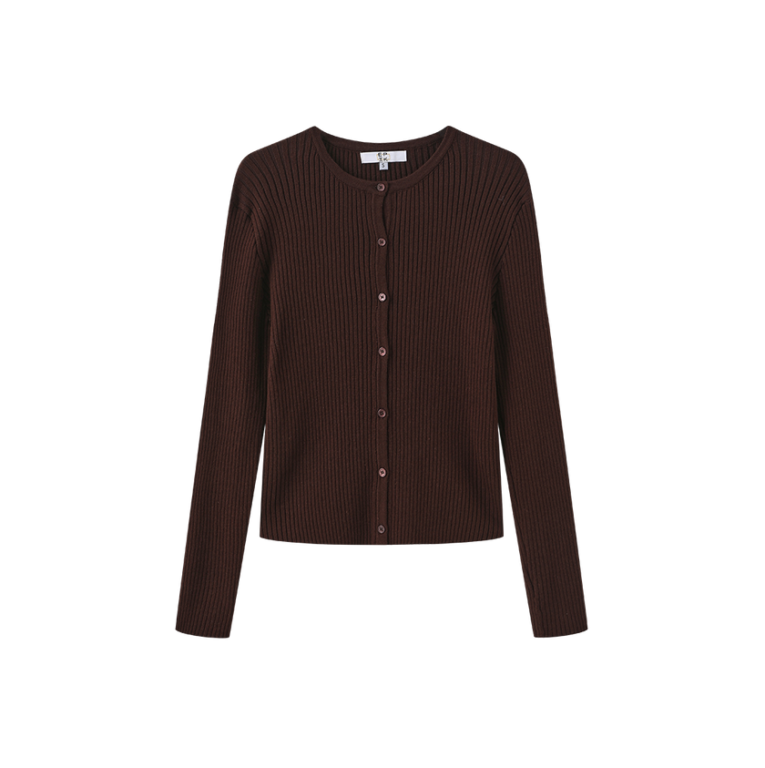 Thick Ribbed Knit Cardigan