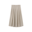 Wool Box Pleat Maxi Skirt