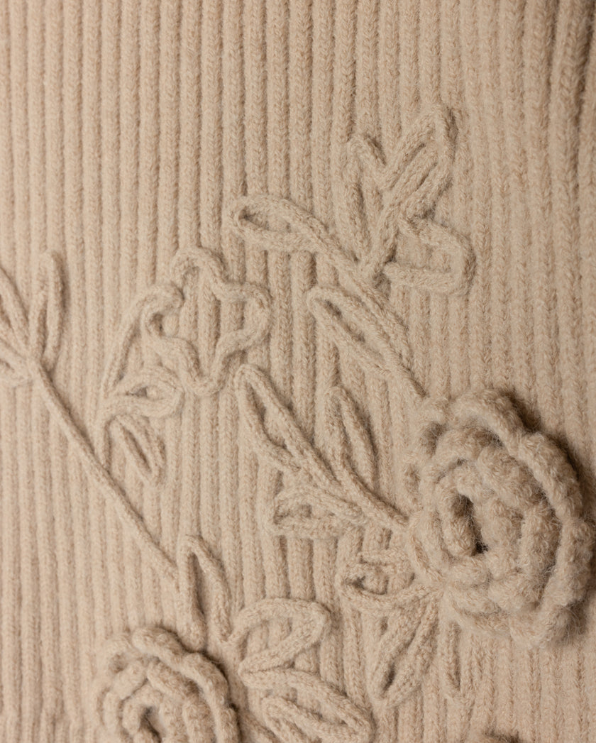 Embroidered Turtleneck Sweater