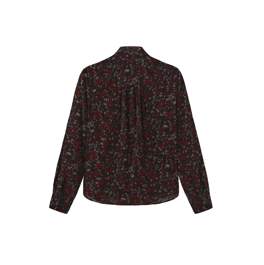 Chelsea Floral Neck Tie Blouse