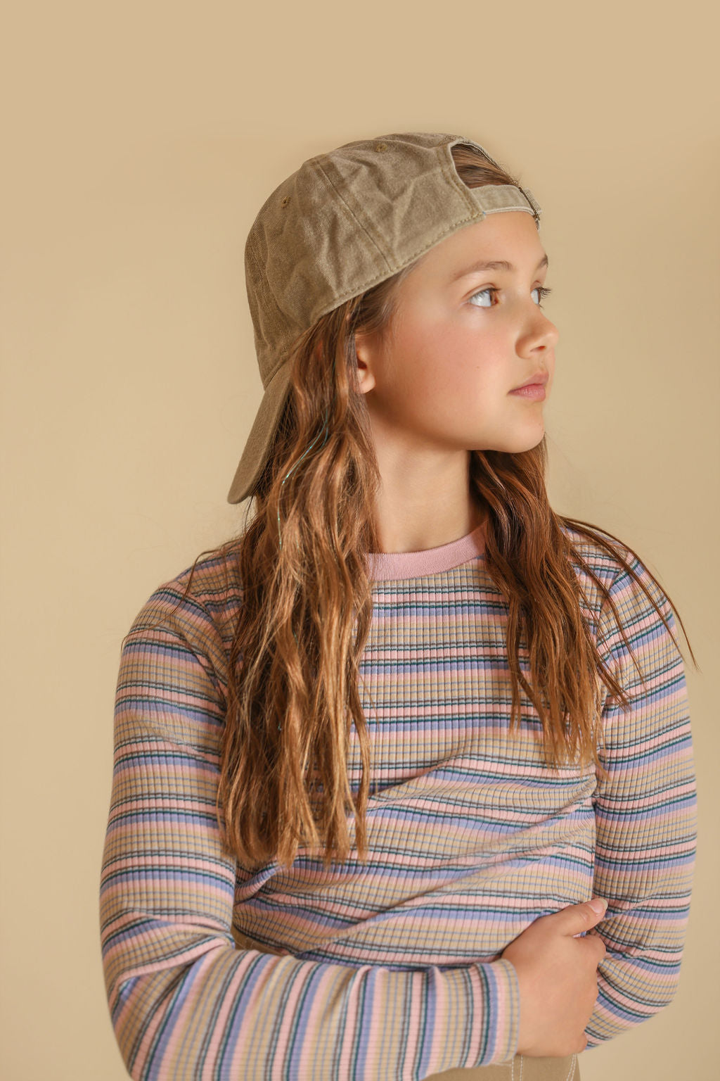 Multi Striped Ribbed T-shirt