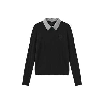 Removable Collar Knit Sweater