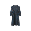 Side Placket Pleated Midi Dress