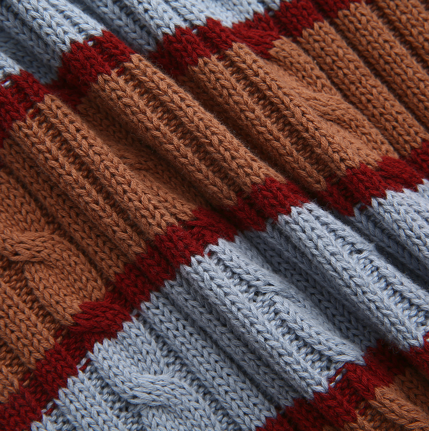 Stripe Knit Polo Shirt