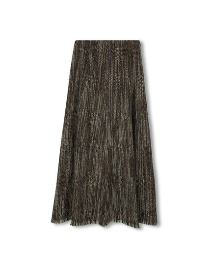 Woven Wool Maxi Skirt