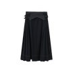 Top Stitch Woven Pleat Skirt