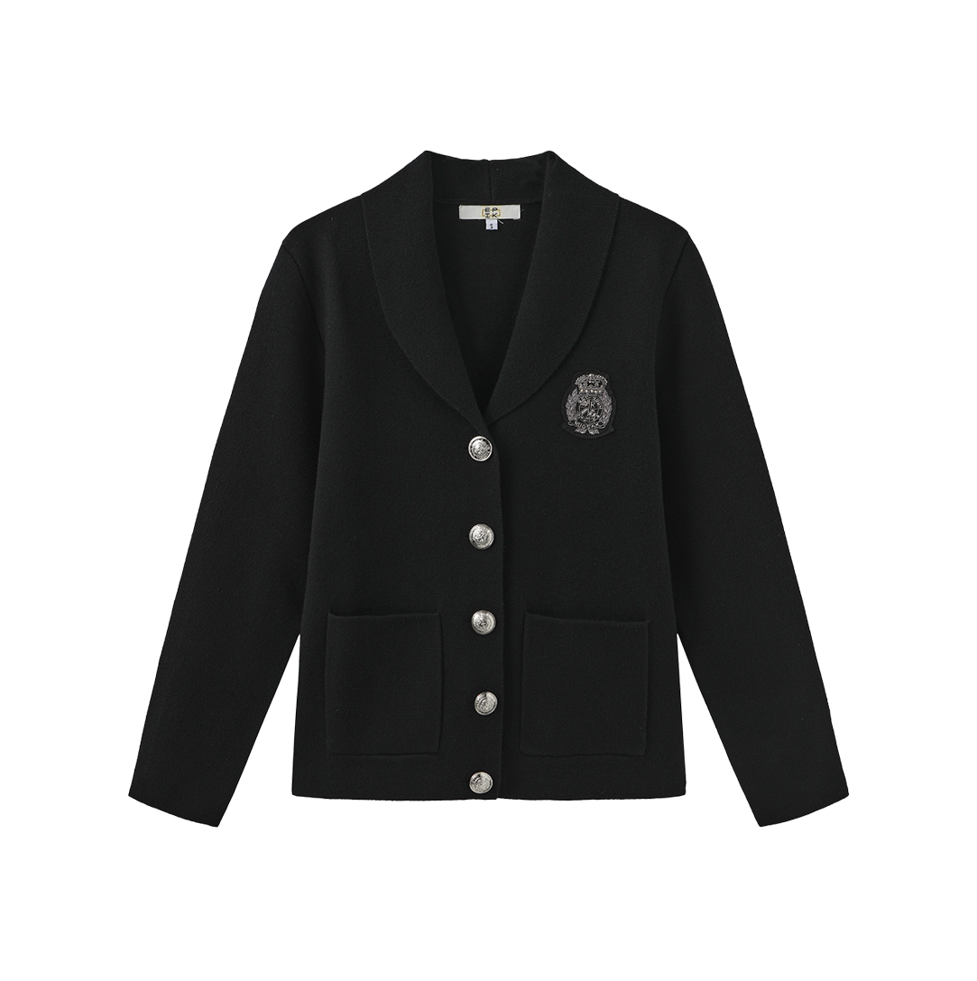 Knit Emblem Blazer