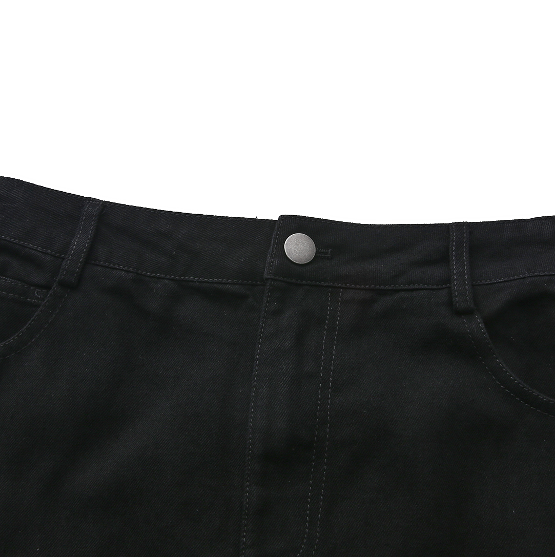 V-Seam Denim Skirt