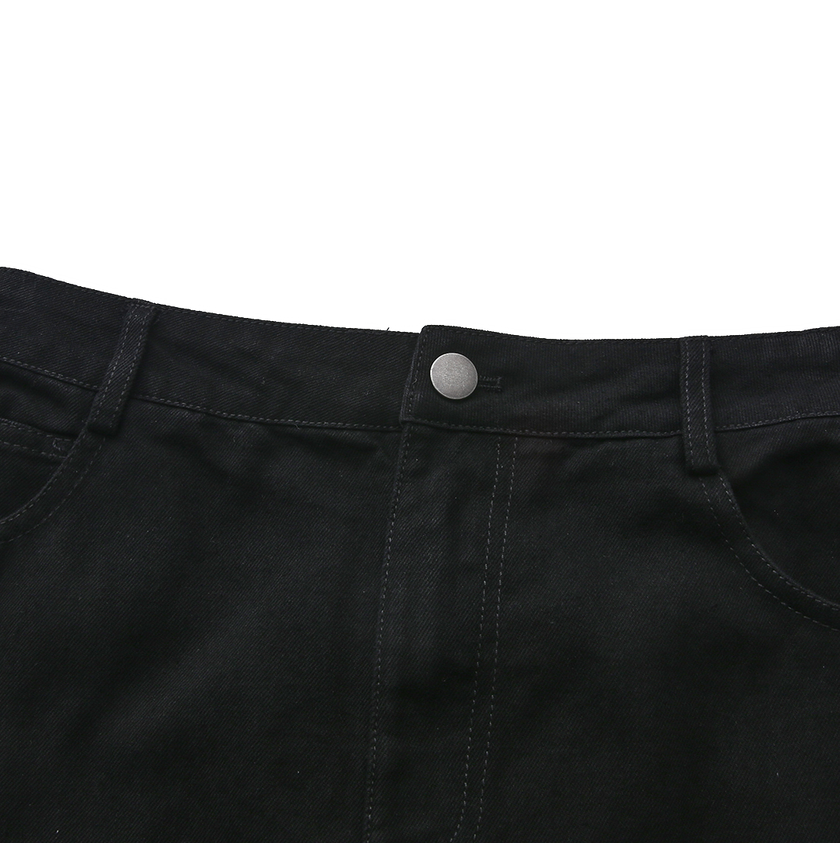 V-Seam Denim Skirt