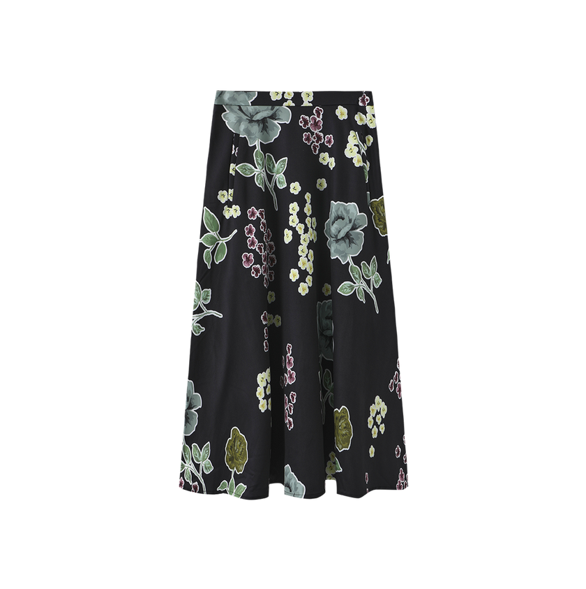 Big Print Flower Skirt