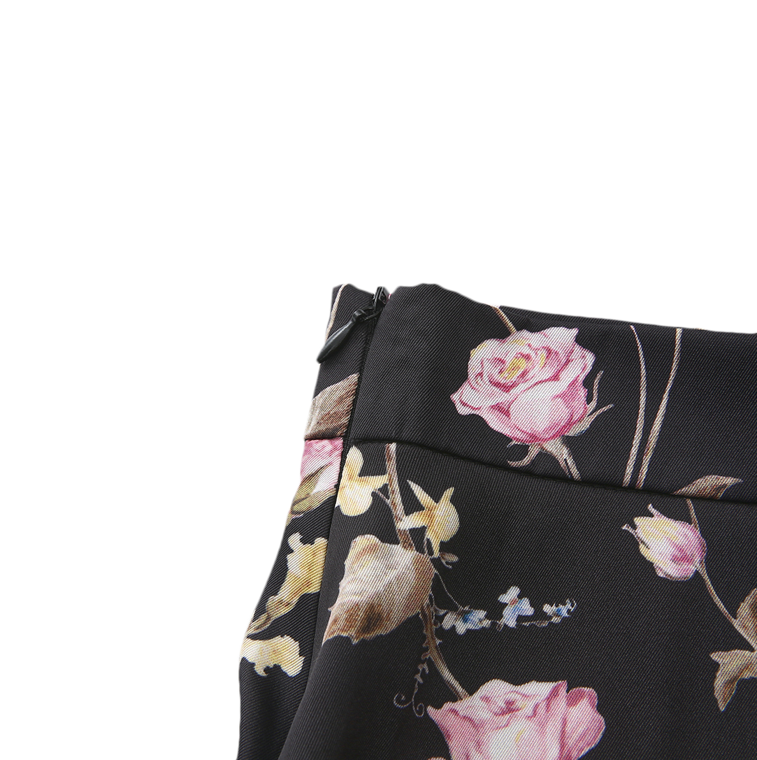 Drop Waist Floral Skirt