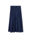Mineral Wash Paneled Midi Skirt